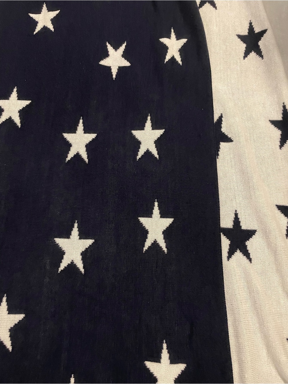 Threshold Navy and White Star patriotic blanket